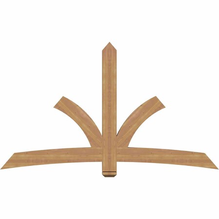 Ekena Millwork Davenport Timber Gable Bracket, Western Red Cedar, 84"W x 49"H x 3 1/2"D x 5 1/2"F, 14/12 Pitch GBW084X49X0406DAV00SWR